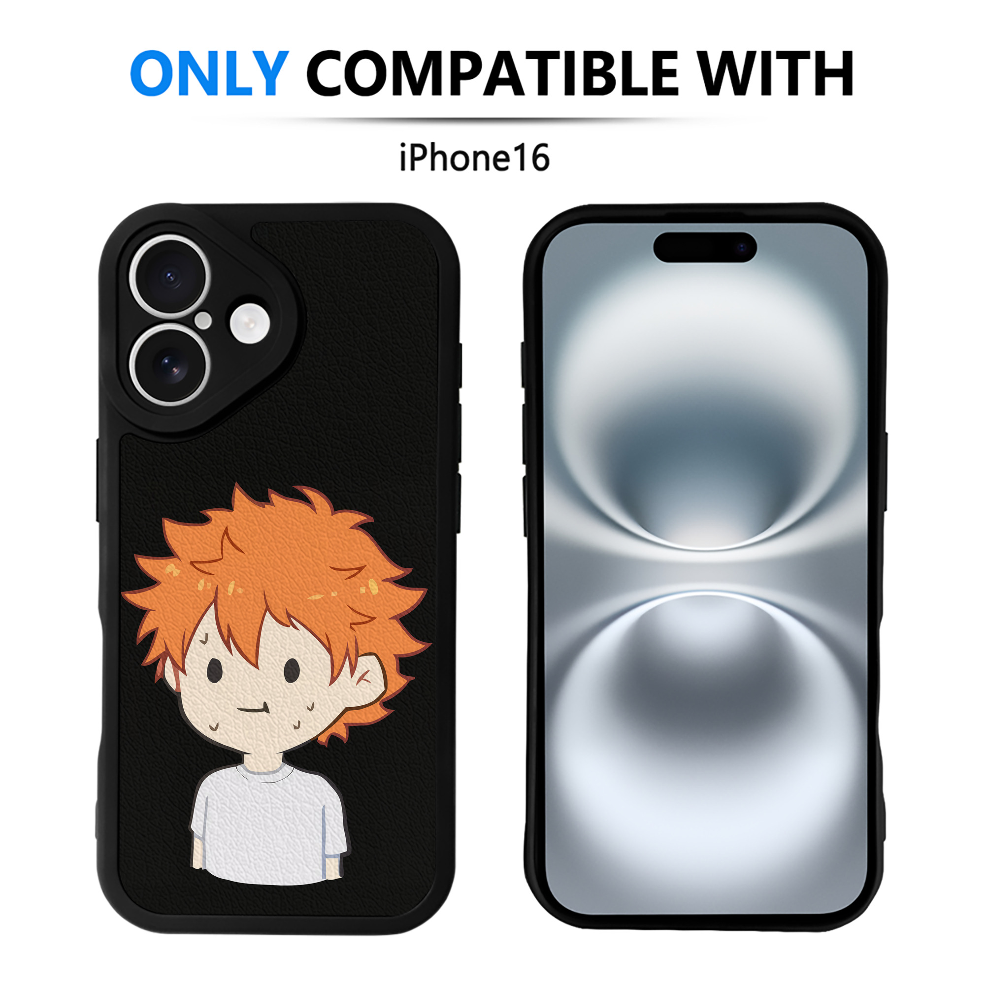 （画像用） ハイキュー!! Haikyu!! 【iPhone 16シリーズ対応】シリコンスマホケース（レザー調） 材質：シリコン